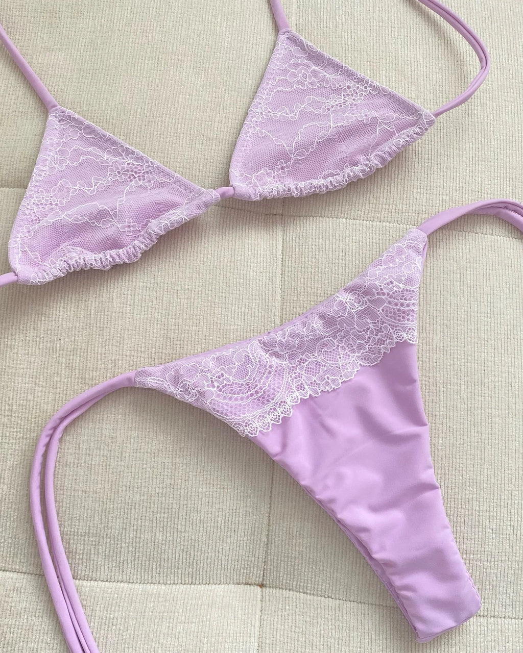Pink Lace Patchwork Bikini Sexy Women Swimsuit Push Up Swimwear Female Bandeau Biquini Halter Bathing Suit Bodysuit Beachwear